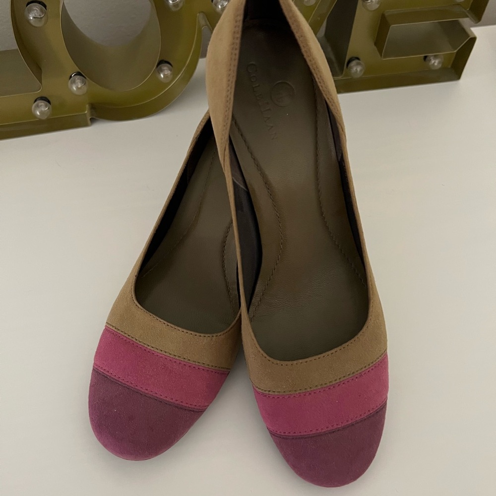 Cole Haan Suede Colorblock Pumps